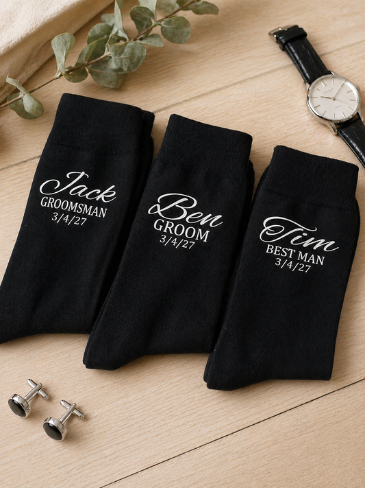 Personalised Wedding Socks for Groomsmen & Wedding Party