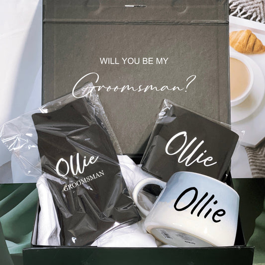 Groomsman/Best Man Gift Box (Gift Box+tumbler +Stubby Holder+Socks)