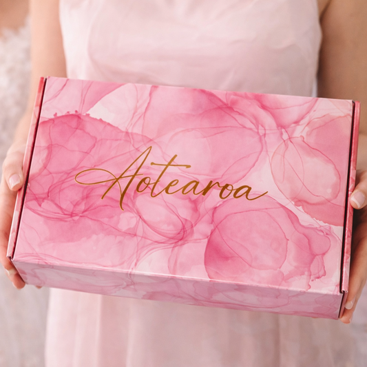 Marble Pink Aeroplane Bridesmaid Gift Box