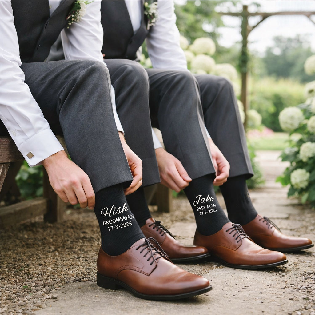 Personalised Wedding Socks for Groomsmen & Wedding Party