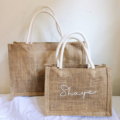 Personalised Burlap Jute Bag