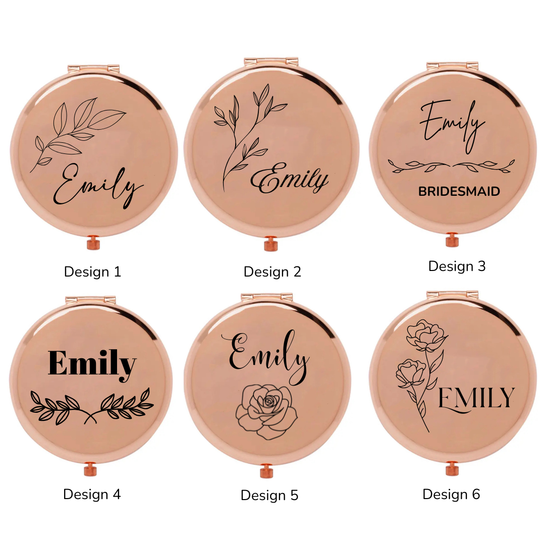 Compact Mirror with Name