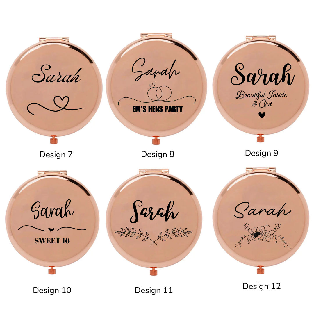 Compact Mirror with Name