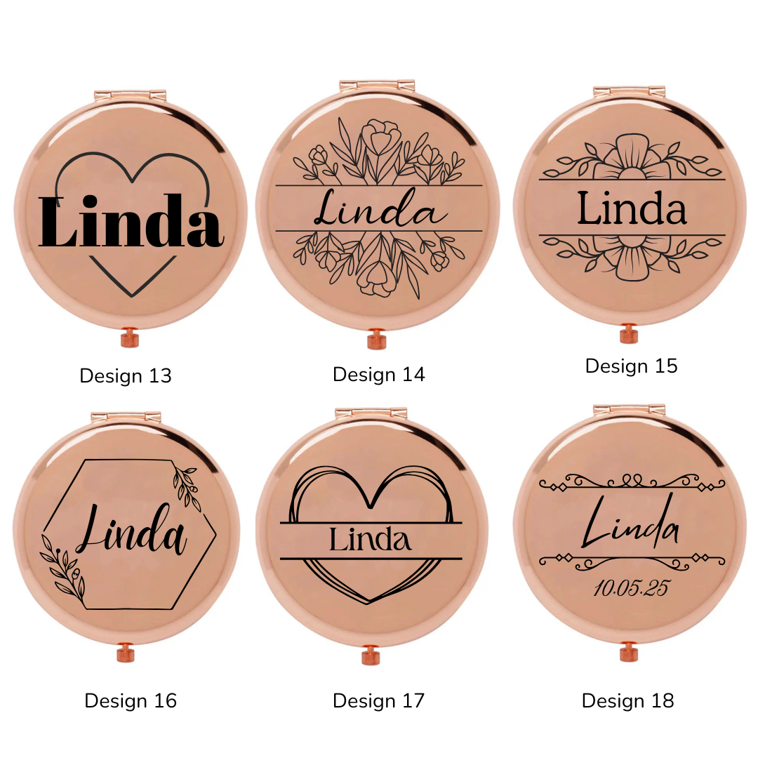 Compact Mirror with Name