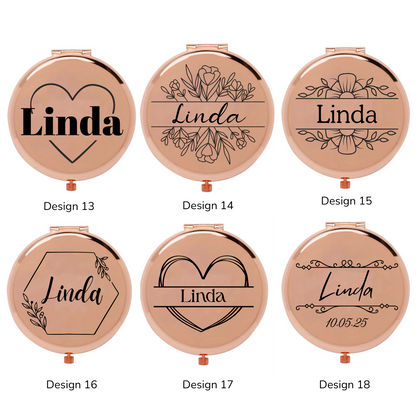 Compact Mirror with Name