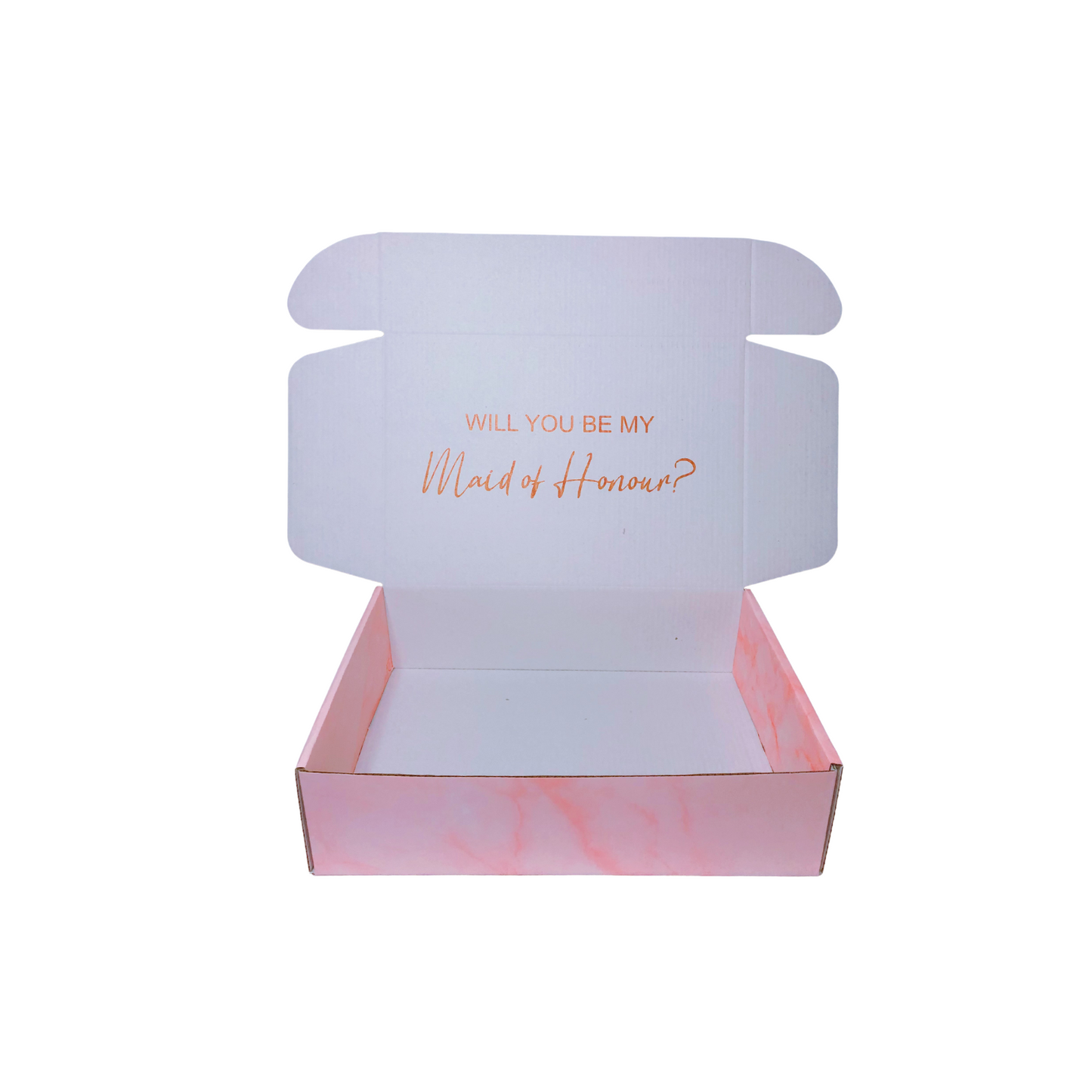 "Will you be my Maid of Honour?" Marble Pink Maid of Honour Gift Box