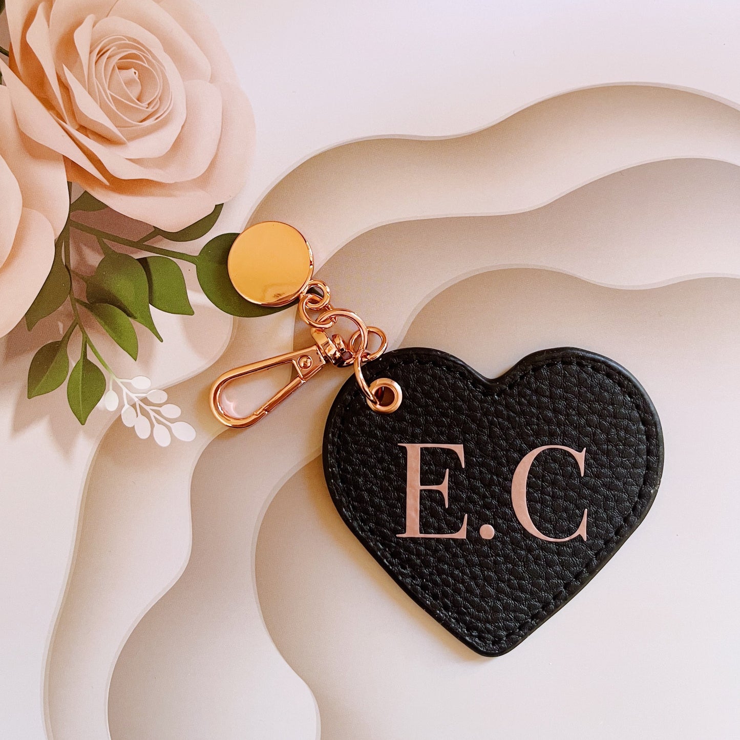 Personalised Heart Keyring with Name