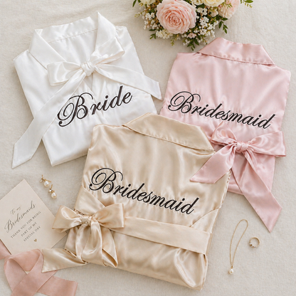 Classic Satin Wedding Robe