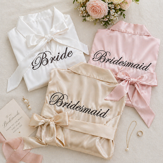 Classic Satin Wedding Robe