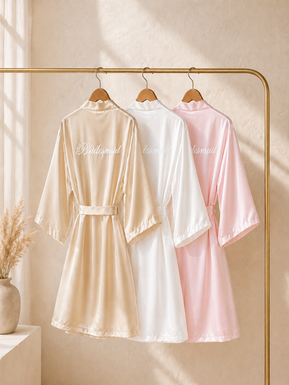 Classic Satin Wedding Robe