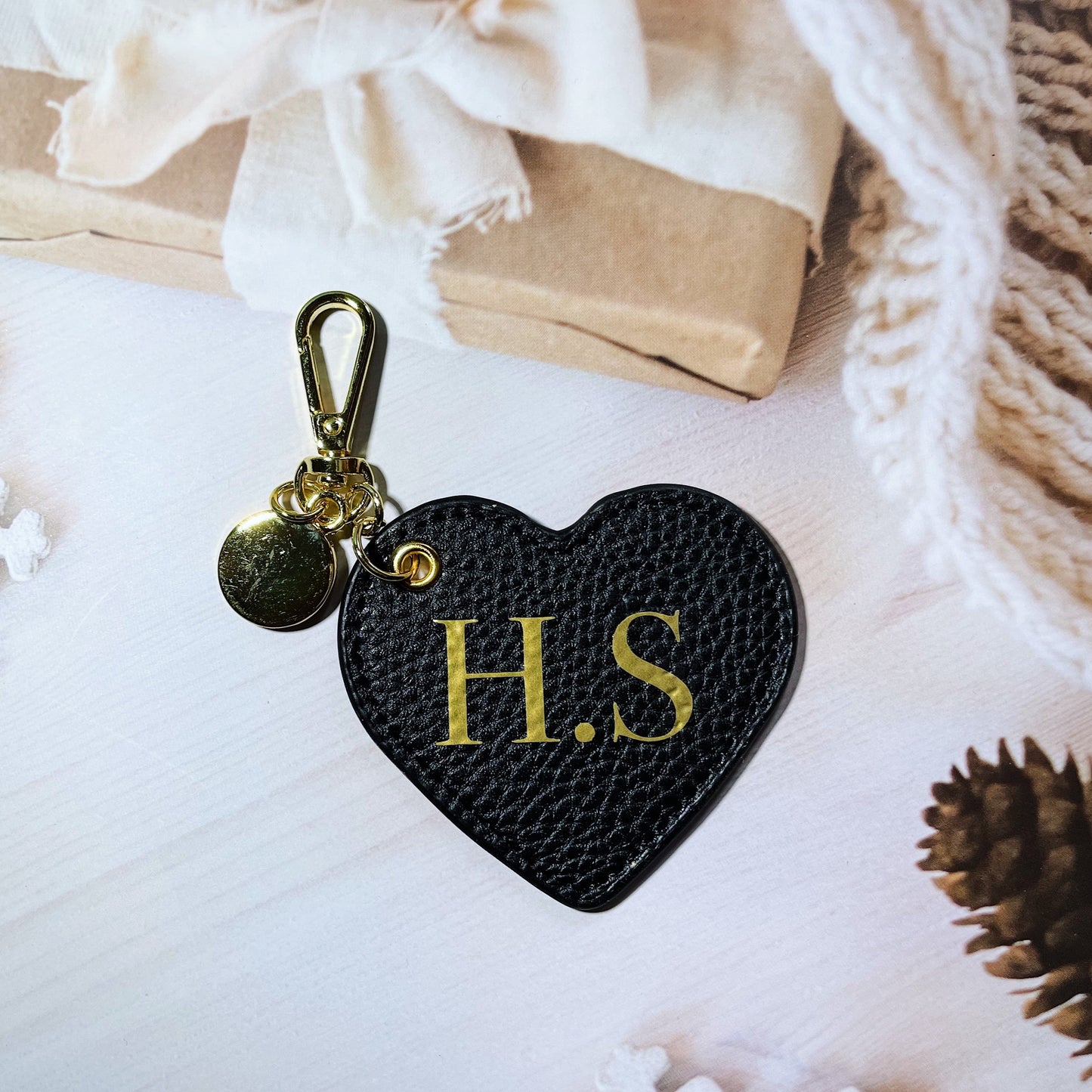 Personalised Heart Keyring with Name