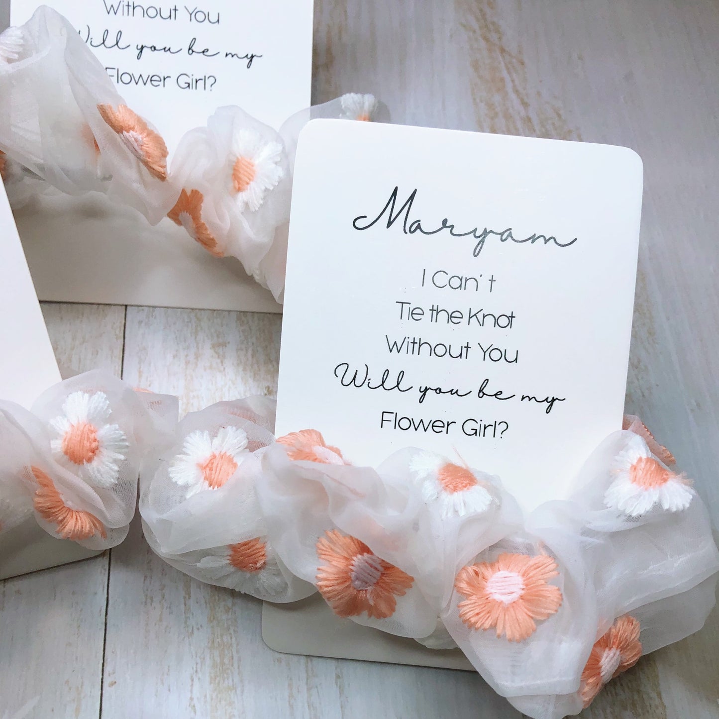Scrunchie Gift with Card for Flower Girl